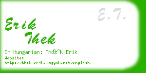 erik thek business card